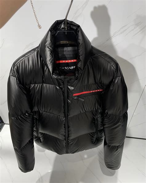 prada puff sleeve coat|prada light down puffer jacket.